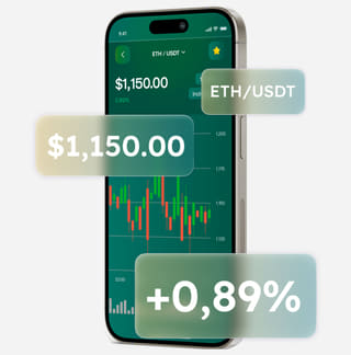 Tableau de bord de la plateforme multi-actifs Crypto Vestange dédié aux solutions de trading